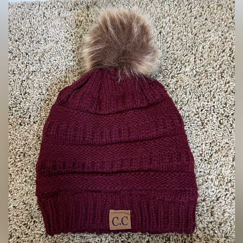 Dark wine cc hat